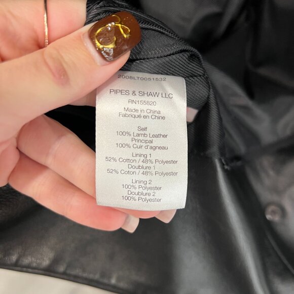 $1395 Veronica Beard Black Leather Gaya Double Breasted Dickey Jacket size 6 - Picture 12 of 12